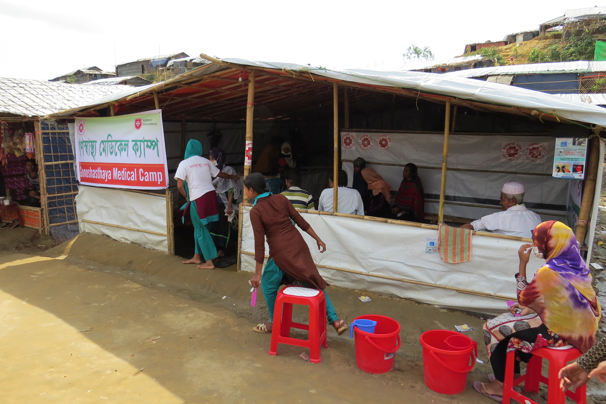 Gesundheitsstation für Rohingya in Bangladesch 