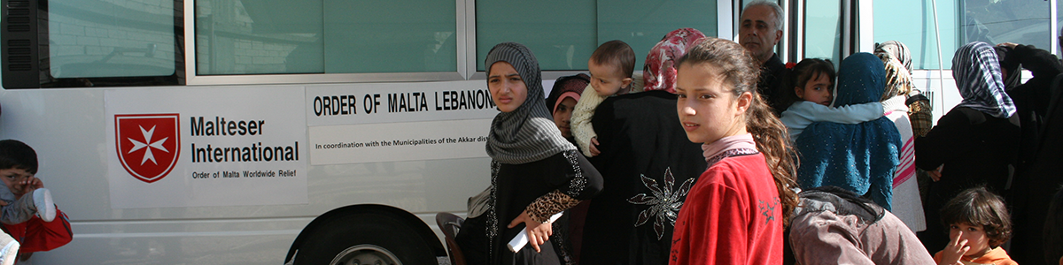 Patienten der mobilen Krankenstation im Libanon