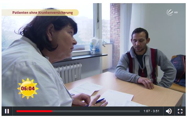 Beitrag im SAT 1 Frühstücksfernsehen: Malteser Medizin für Menschen ohne Krankenversicherung
