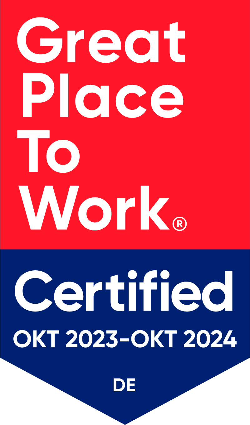 Great Place to Work® - Zertifikat für den Zeitraum OKT 2023 - Okt 2024