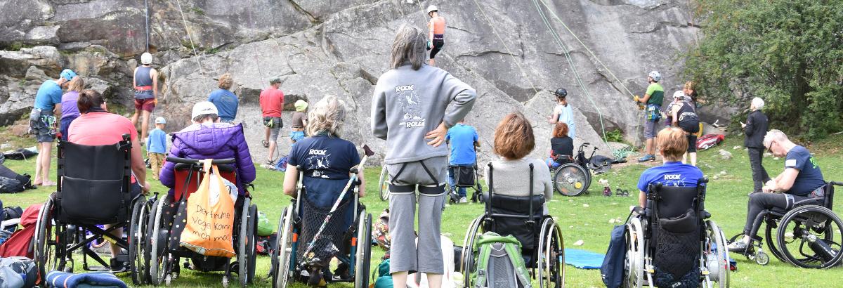 Klettergruppe mit Handicap