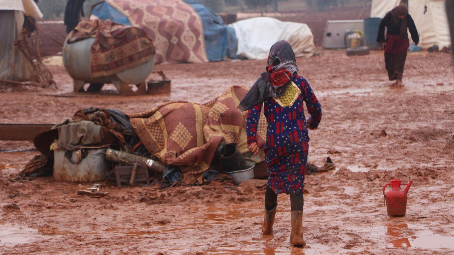 Mädchen in einem syrischen Flüchtlingslager