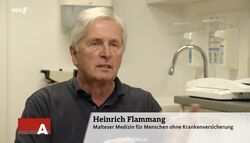 Dr. Heinrich Flammang (Malteser Medizin für Menschen ohne Krankenversicherung) im WDR-Interview.